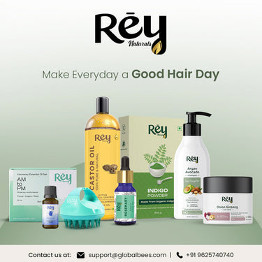 Rey Naturals Cold Pressed Extra Virgin Olive Oil For Hair | Nourishing Hair Oil For All Hair Types | Deeply Moisturizes, Repairs And Strengthens Hair | For Good Hair Texture And Adds Shine - 200ml